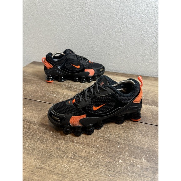 Nike Shox TL Nova Black Orange Sneakers CK2085-001 Size 8.5 Used Womens Shoes - Picture 2 of 7